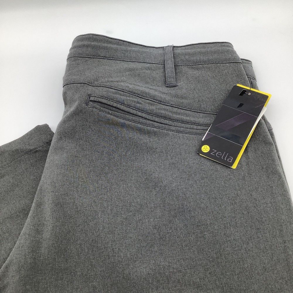 Zella Mens Gym Training Lightweight Zelflex Stretch Pants‎ Grey Size 38 x 30 NWT